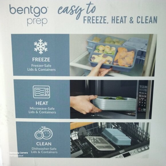 6 Piece Bentgo Prep Food Storage Set Microwave Dishwasher Freezer Safe BPA-Free - Picture 3 of 3